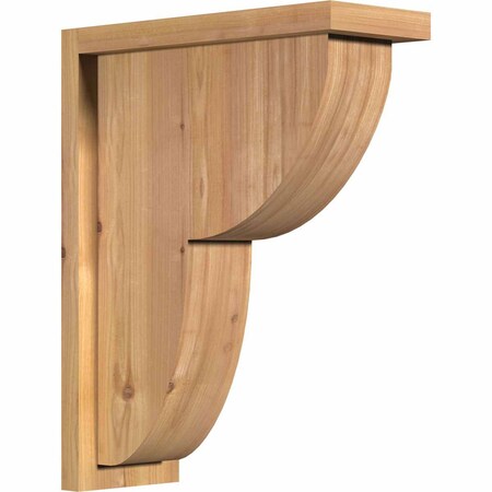 Ekena Millwork Crestline Smooth Corbel w/Backplate, Western Red Cedar, 5 1/2"W x 14"D x 18"H COR06X14X18CRE01SWR
